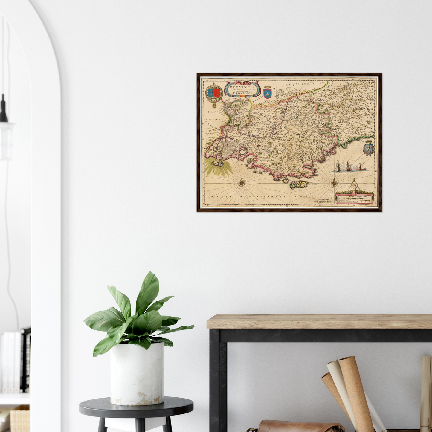 Historische Landkarte Provence um 1635