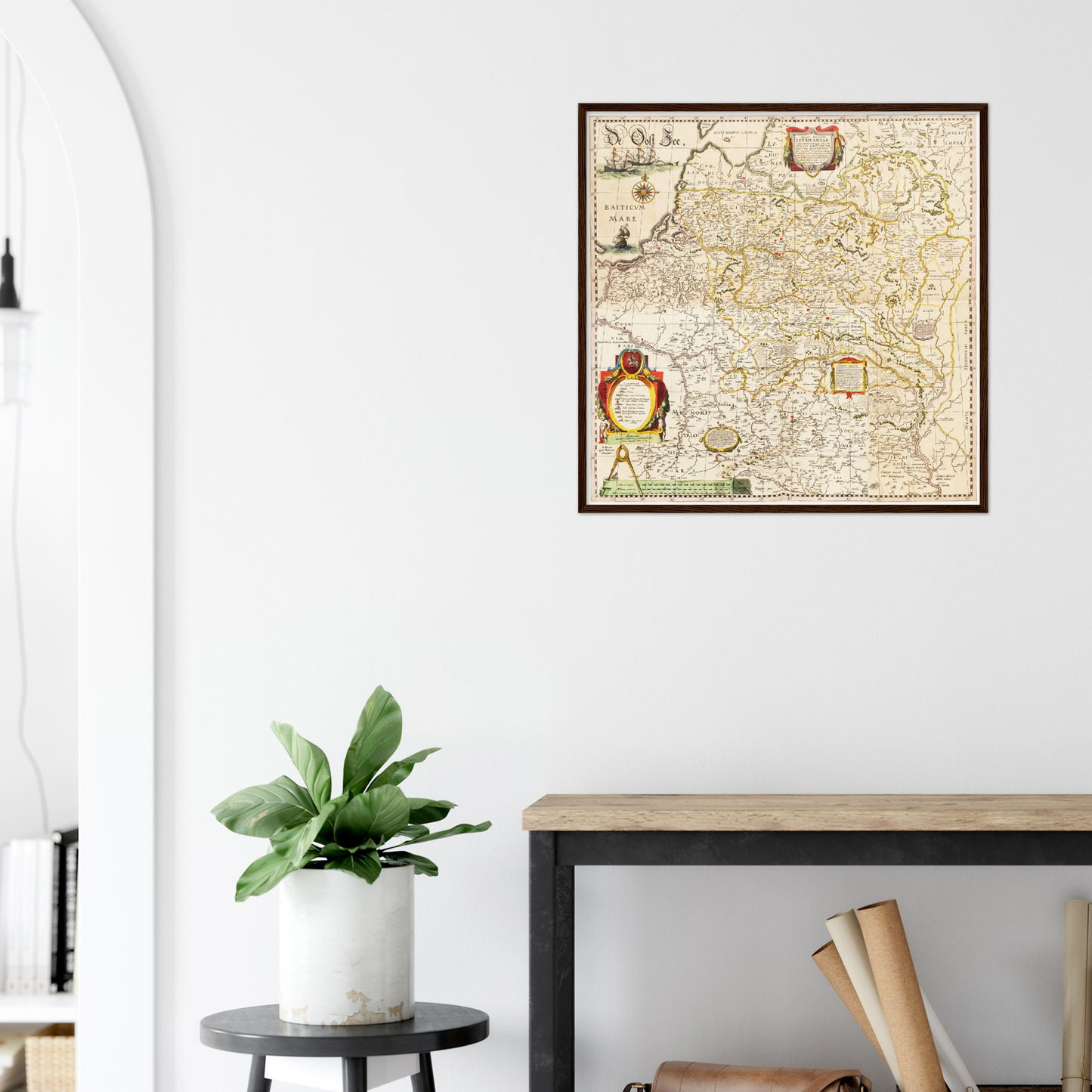 Historische Landkarte Litauen um 1635