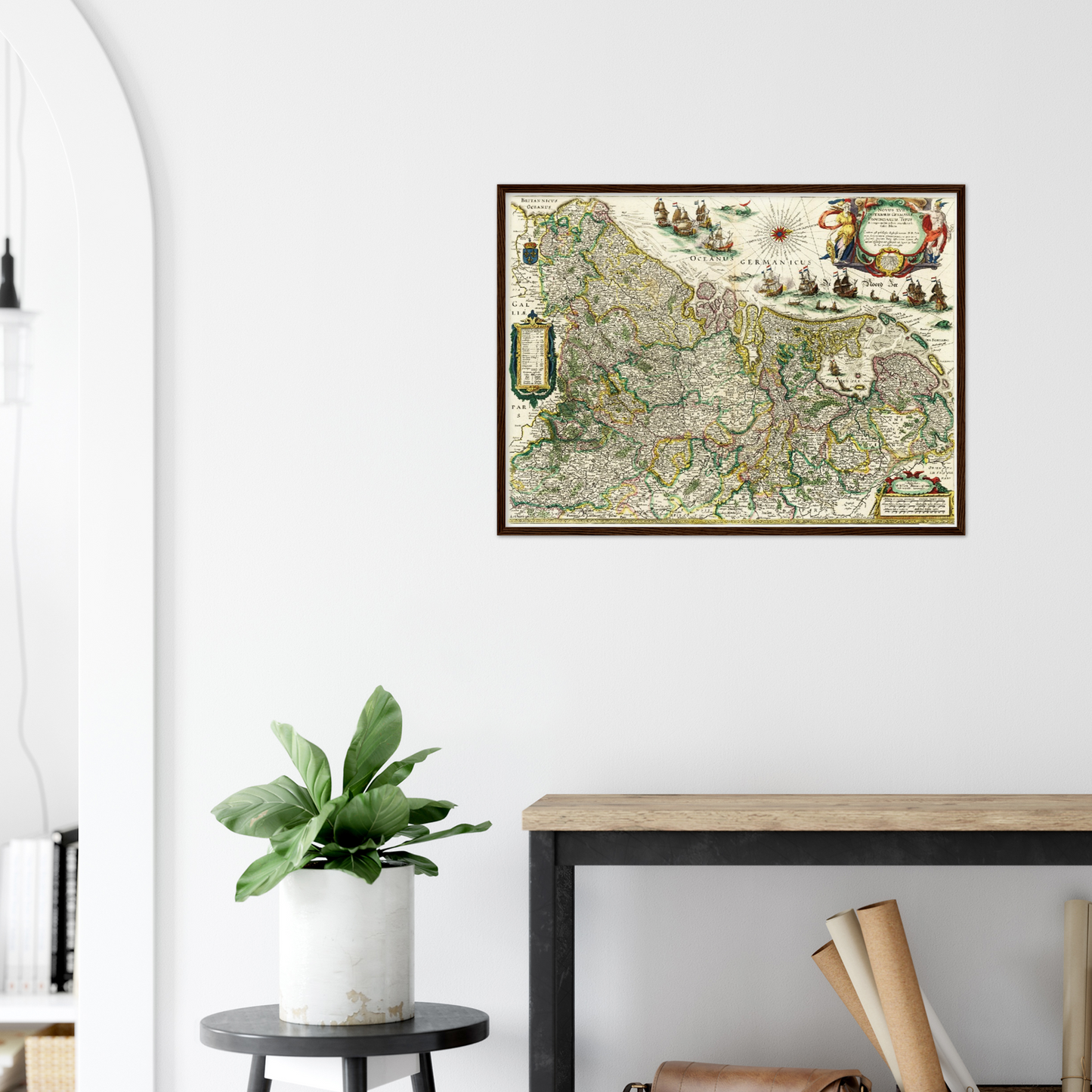 Historische Landkarte Niederlande um 1647