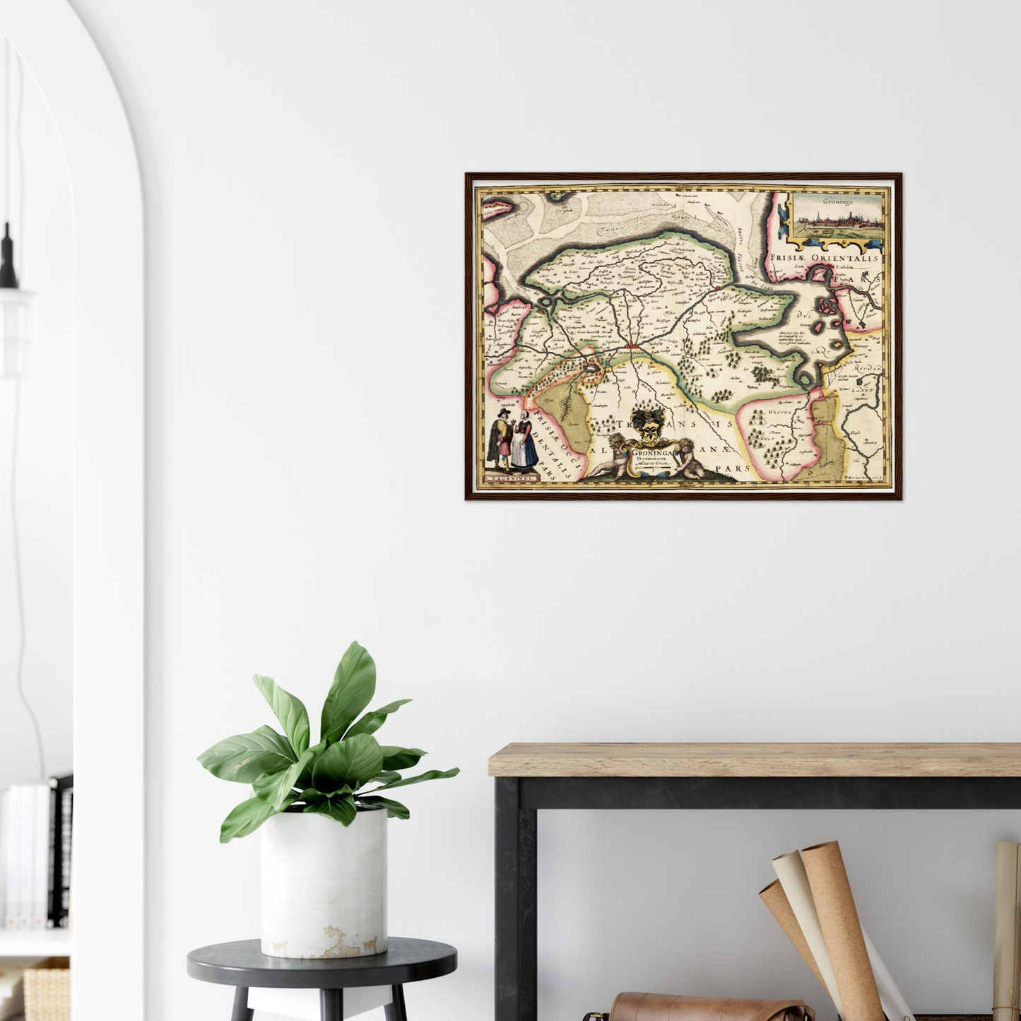 Historische Landkarte Provinz Groningen um 1617
