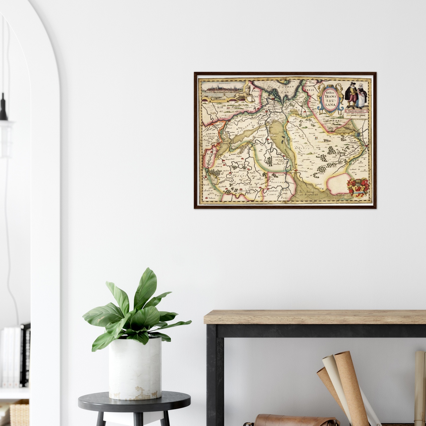 Historische Landkarte Provinz Overijssel um 1617