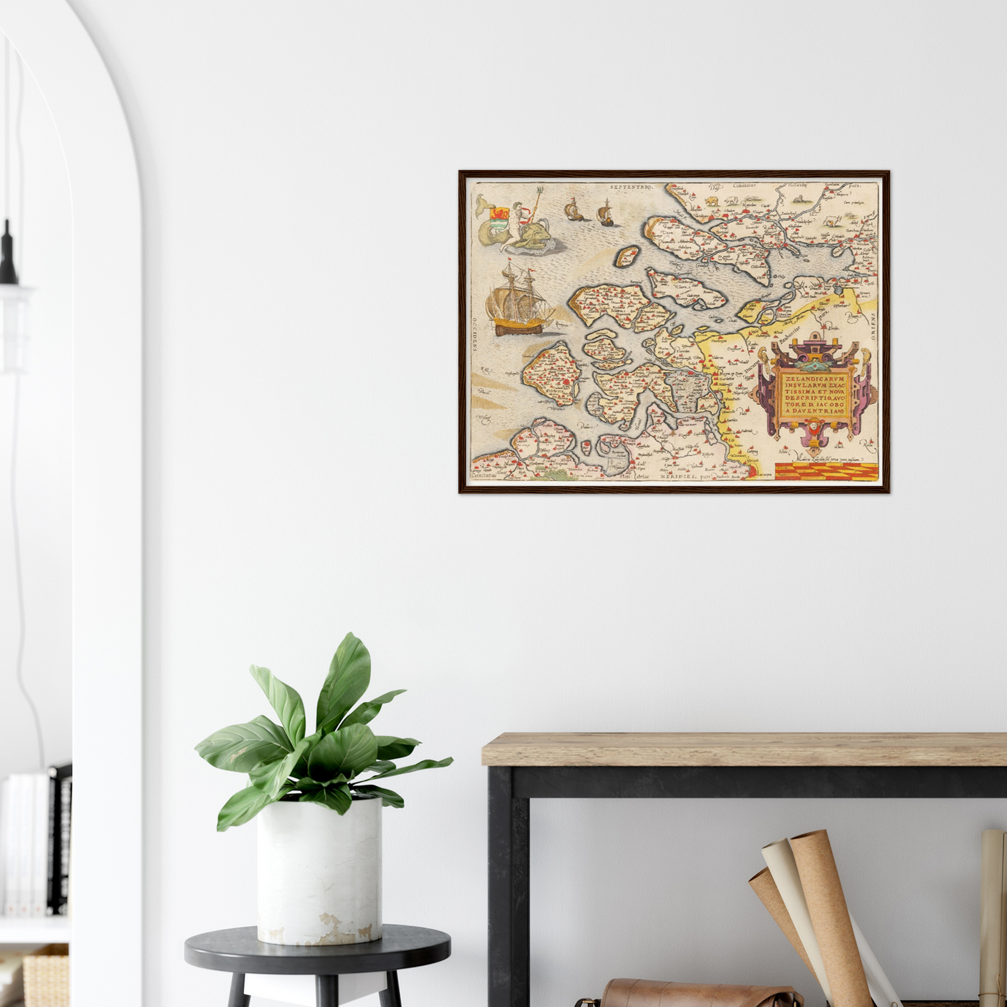 Historische Landkarte Provinz Zeeland um 1609