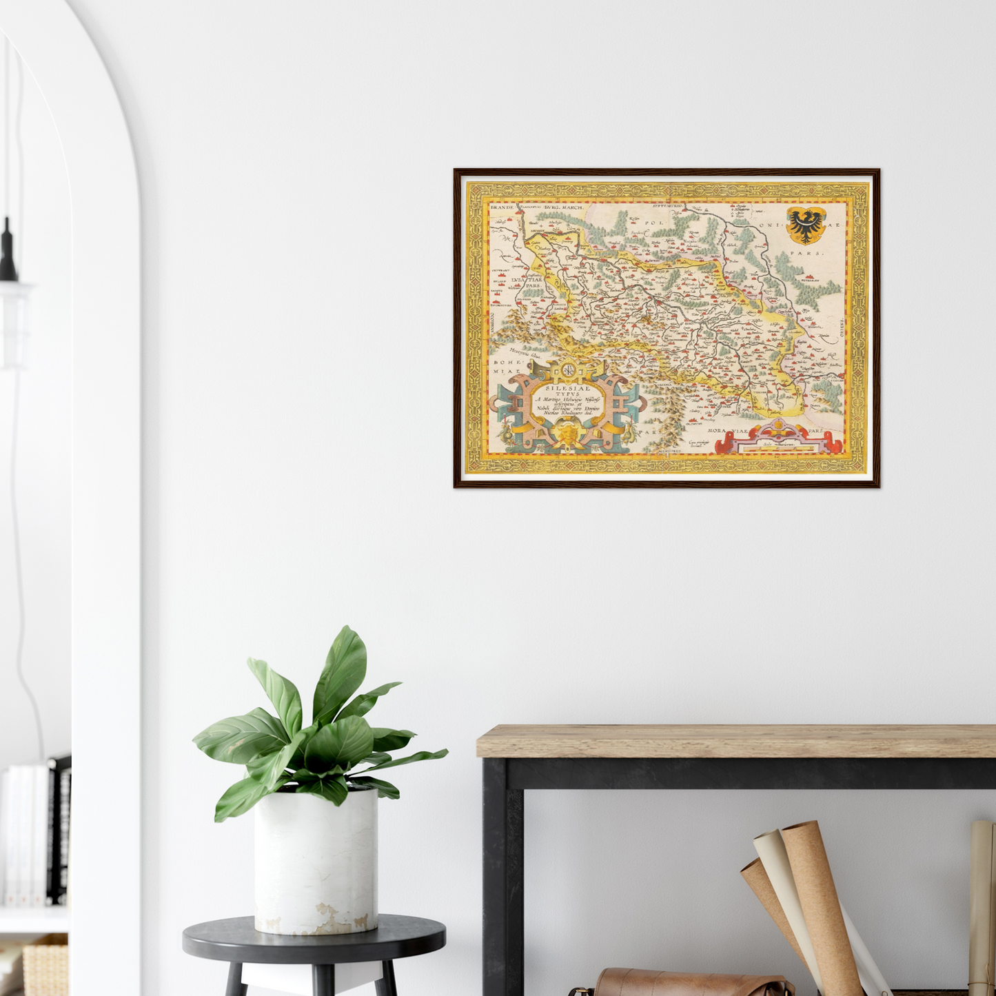 Historische Landkarte Schlesien um 1609