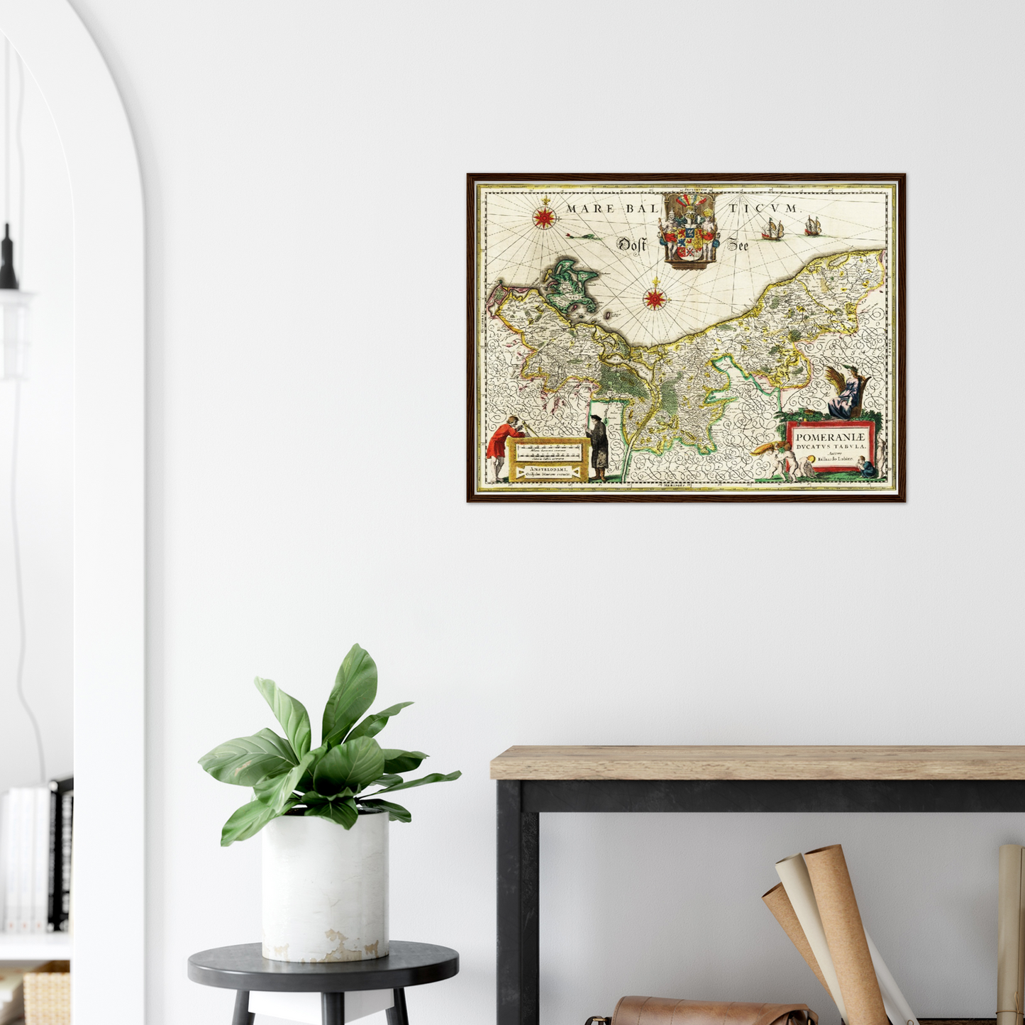 Historische Landkarte Pommern um 1647