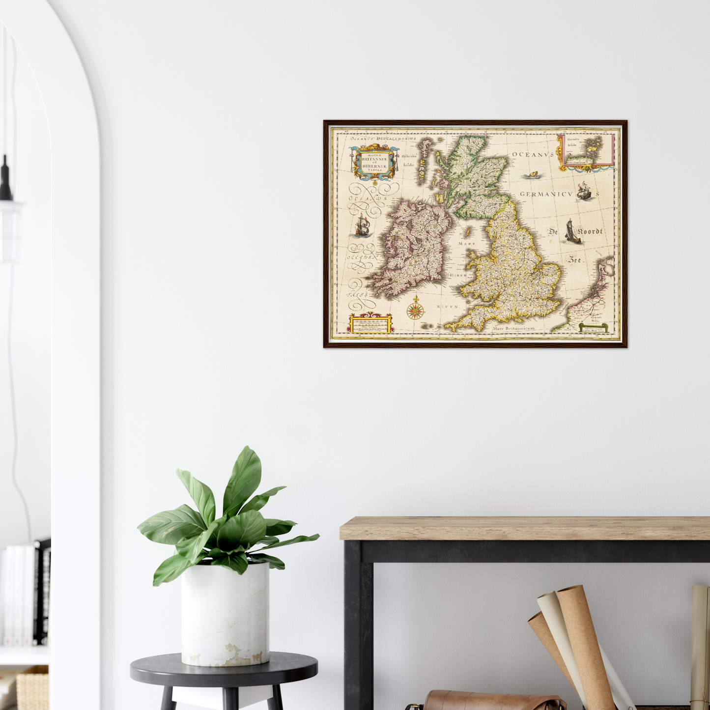 Historische Landkarte Vereinigtes Königreich um 1635