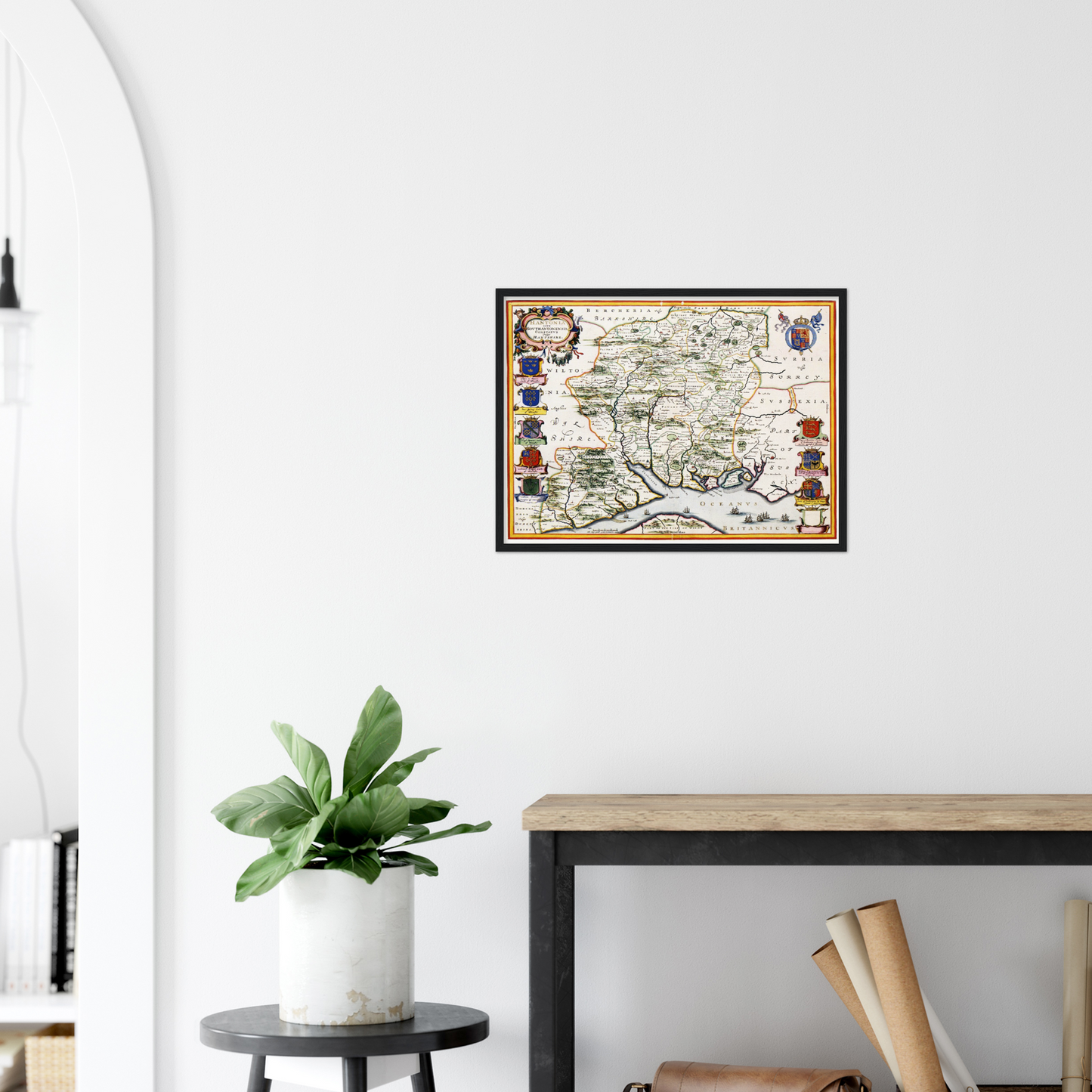 Historische Landkarte Hampshire um 1646