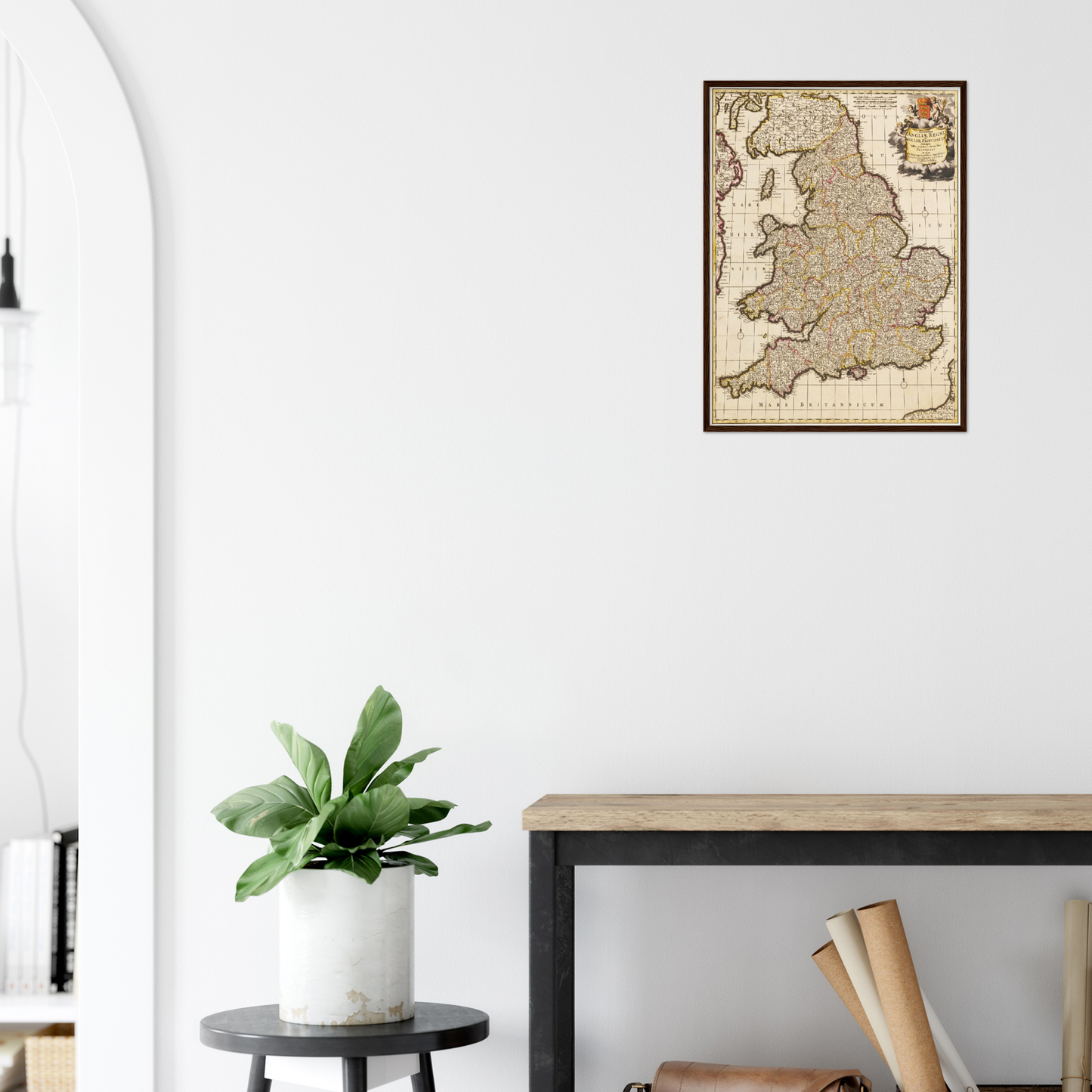 Historische Landkarte England um 1698