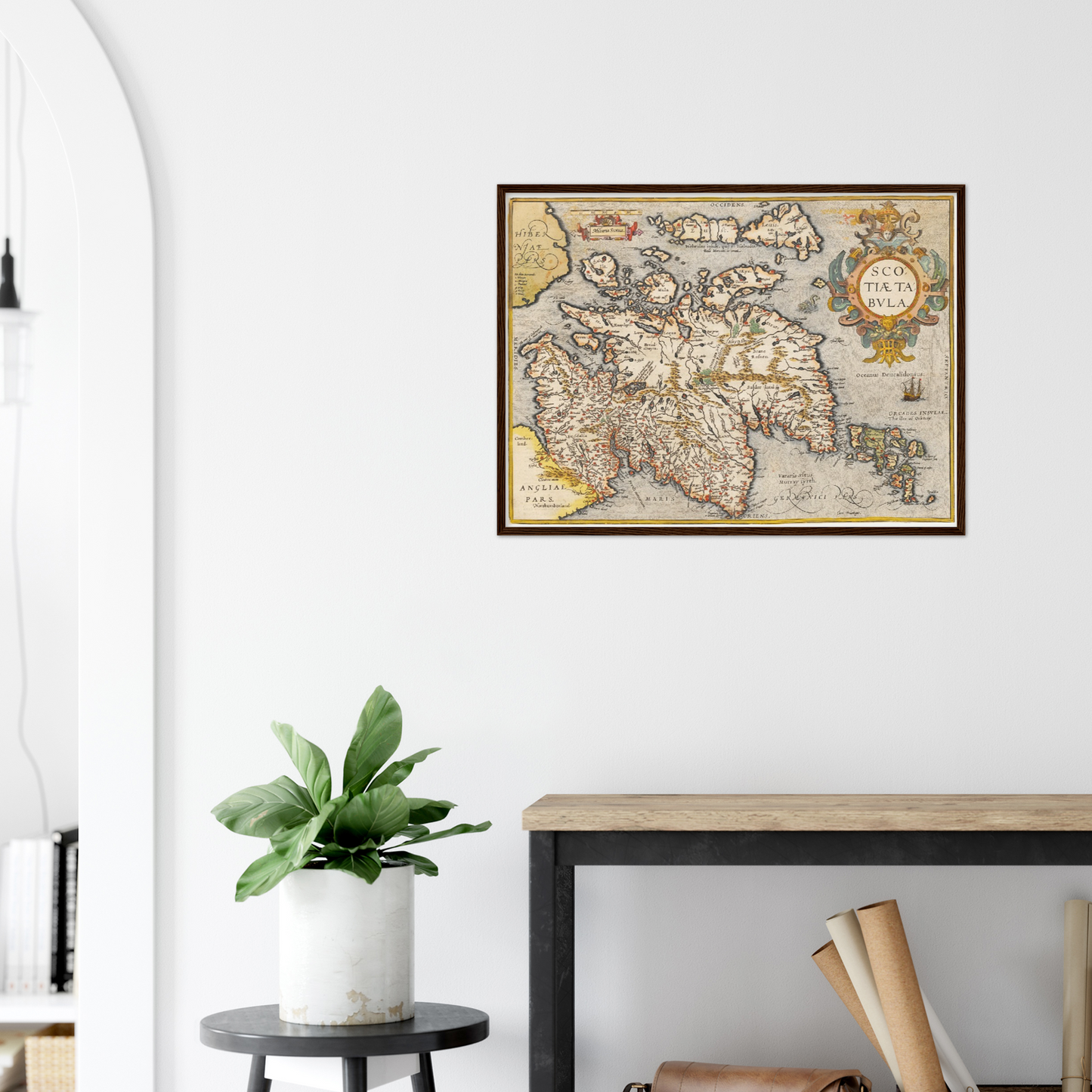 Historische Landkarte Schottland um 1609