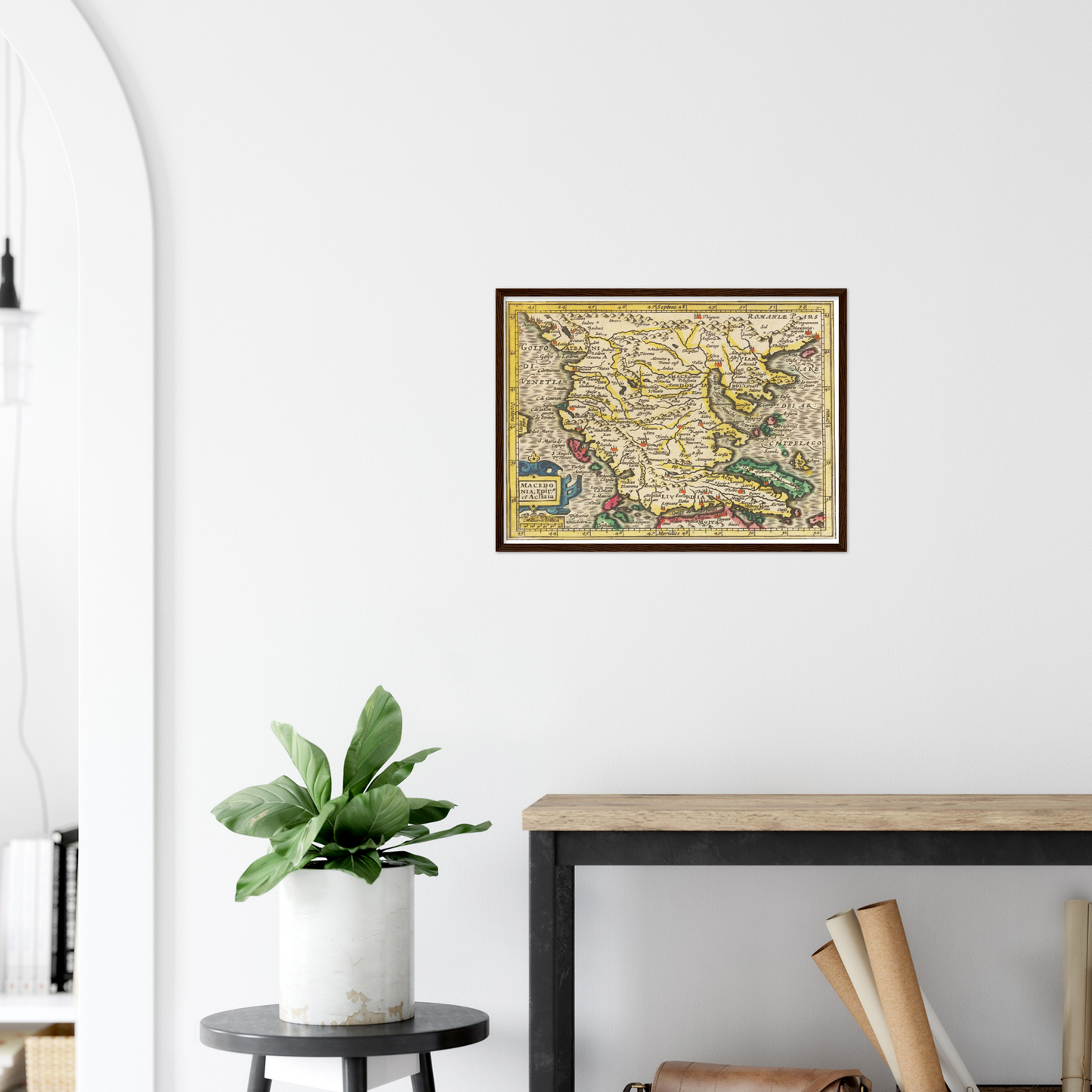 Historische Landkarte Mazedonien um 1609