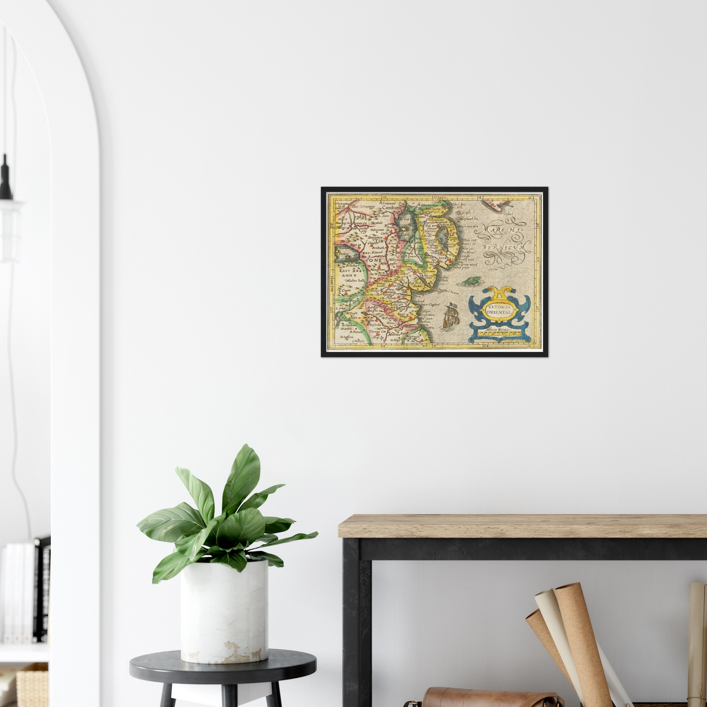 Historische Landkarte Dublin um 1609