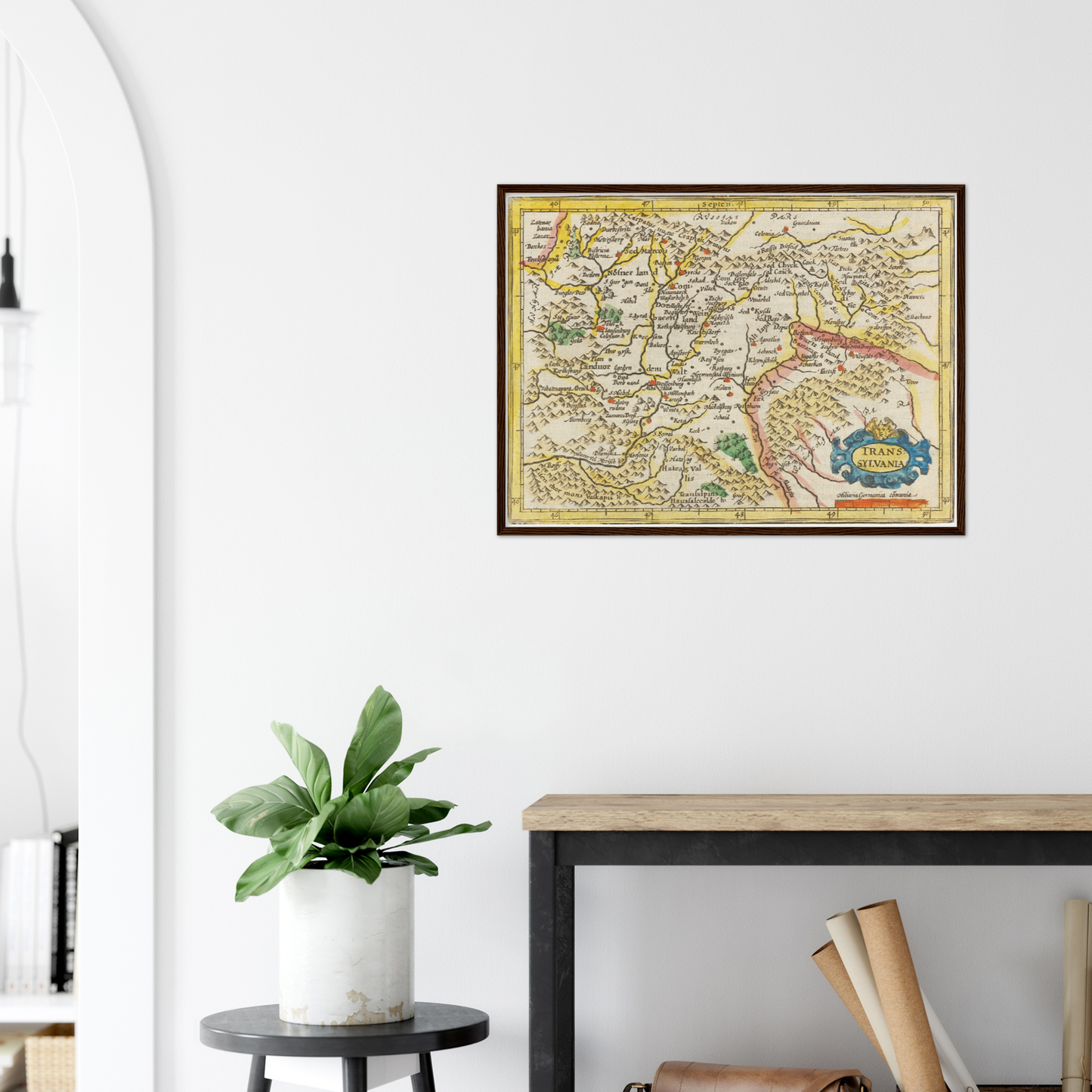 Historische Landkarte Transilvanien um 1609