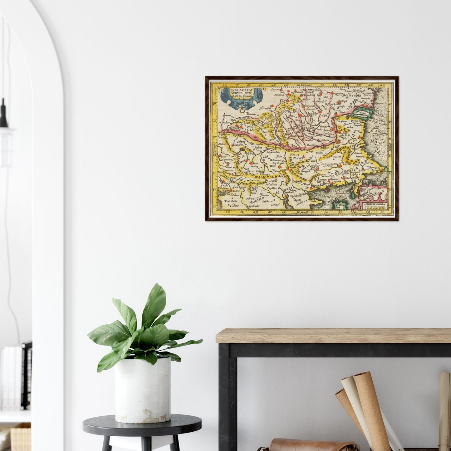 Historische Landkarte Wallachei um 1609