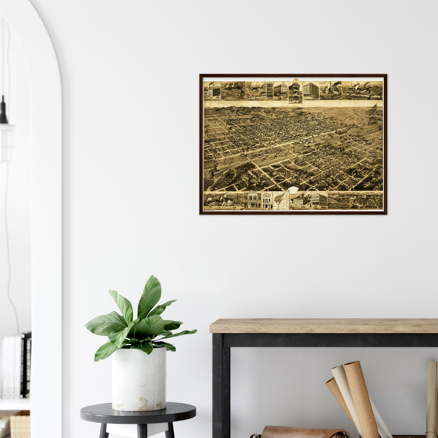 Historical city map Test product horizontal 3 sizes