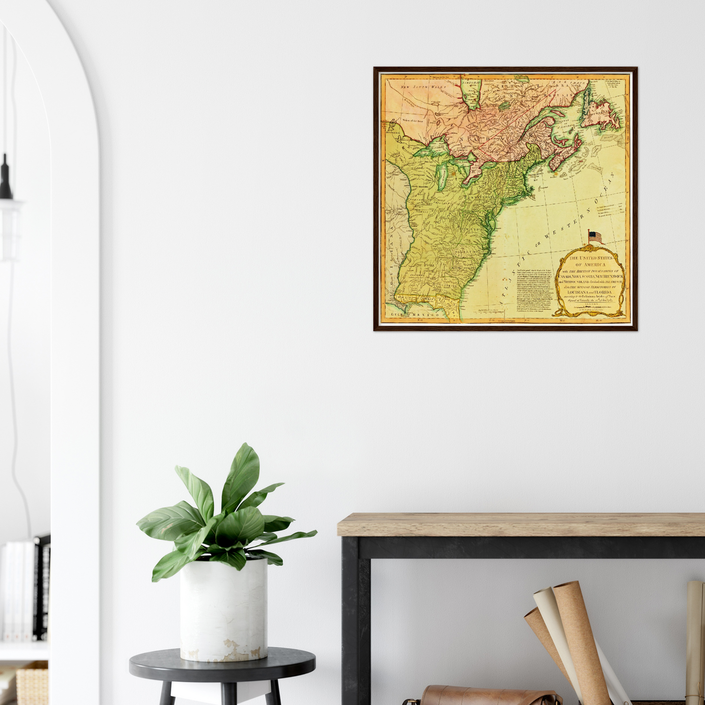 Historische Landkarte USA um 1700