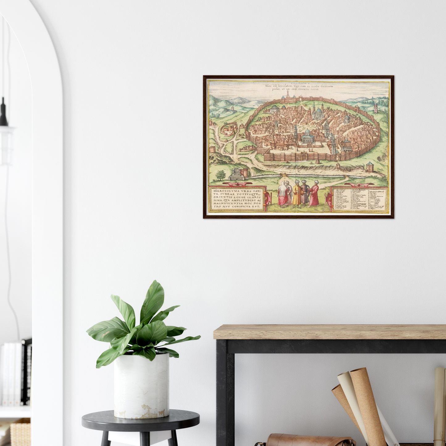 Historische Stadtansicht Jerusalem um 1575