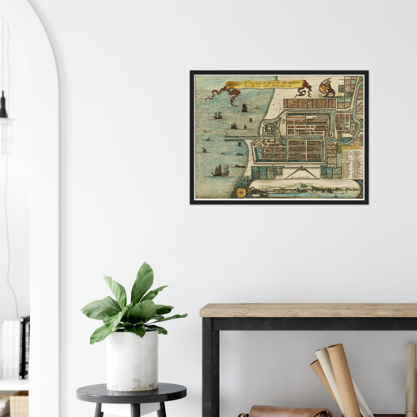 Historischer Stadtplan Jakarta um 1669