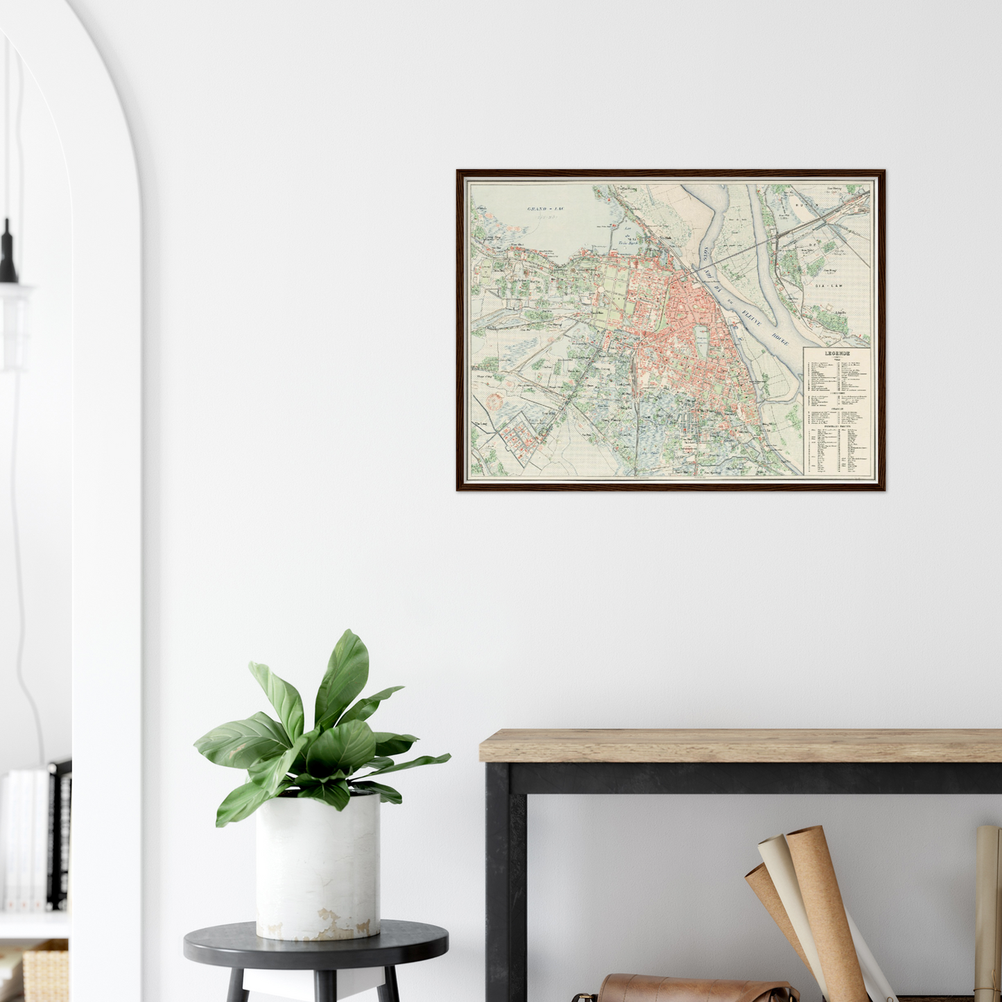 Historischer Stadtplan Hanoi um 1911