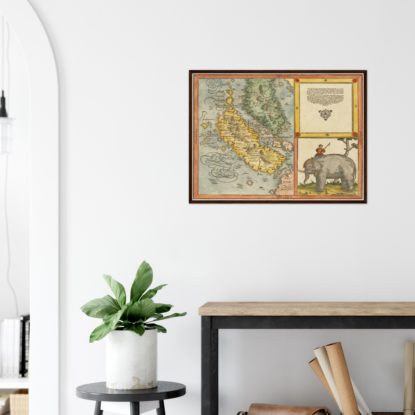 Historische Landkarte Singapur um 1580