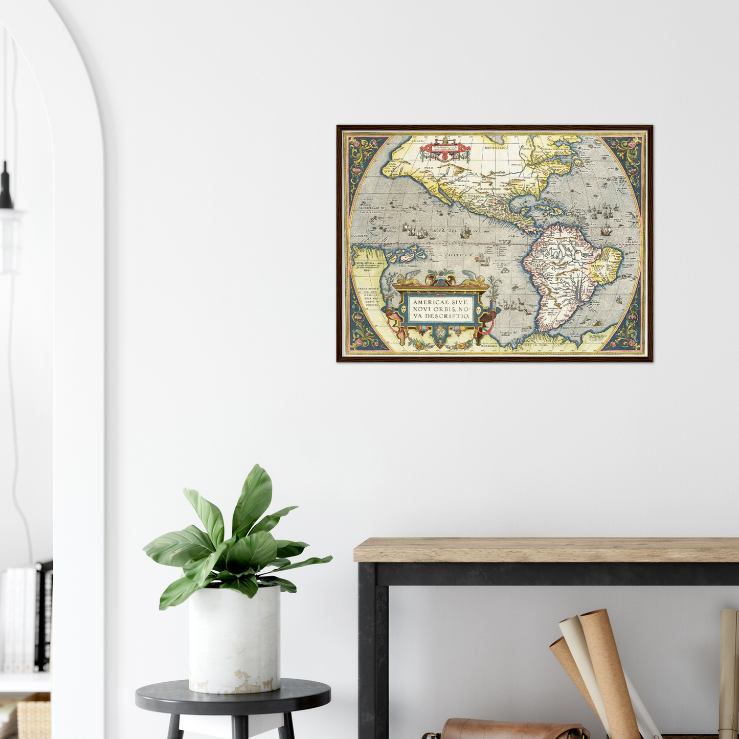 Historische Landkarte Amerika um 1570