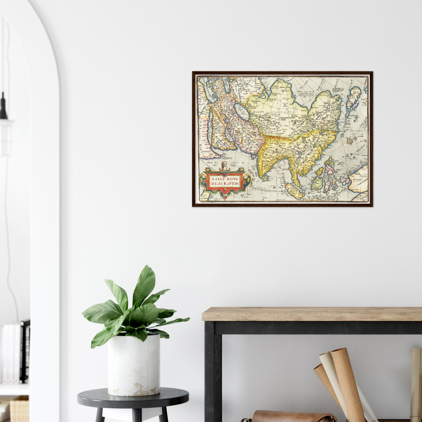 Historische Landkarte Asien um 1570
