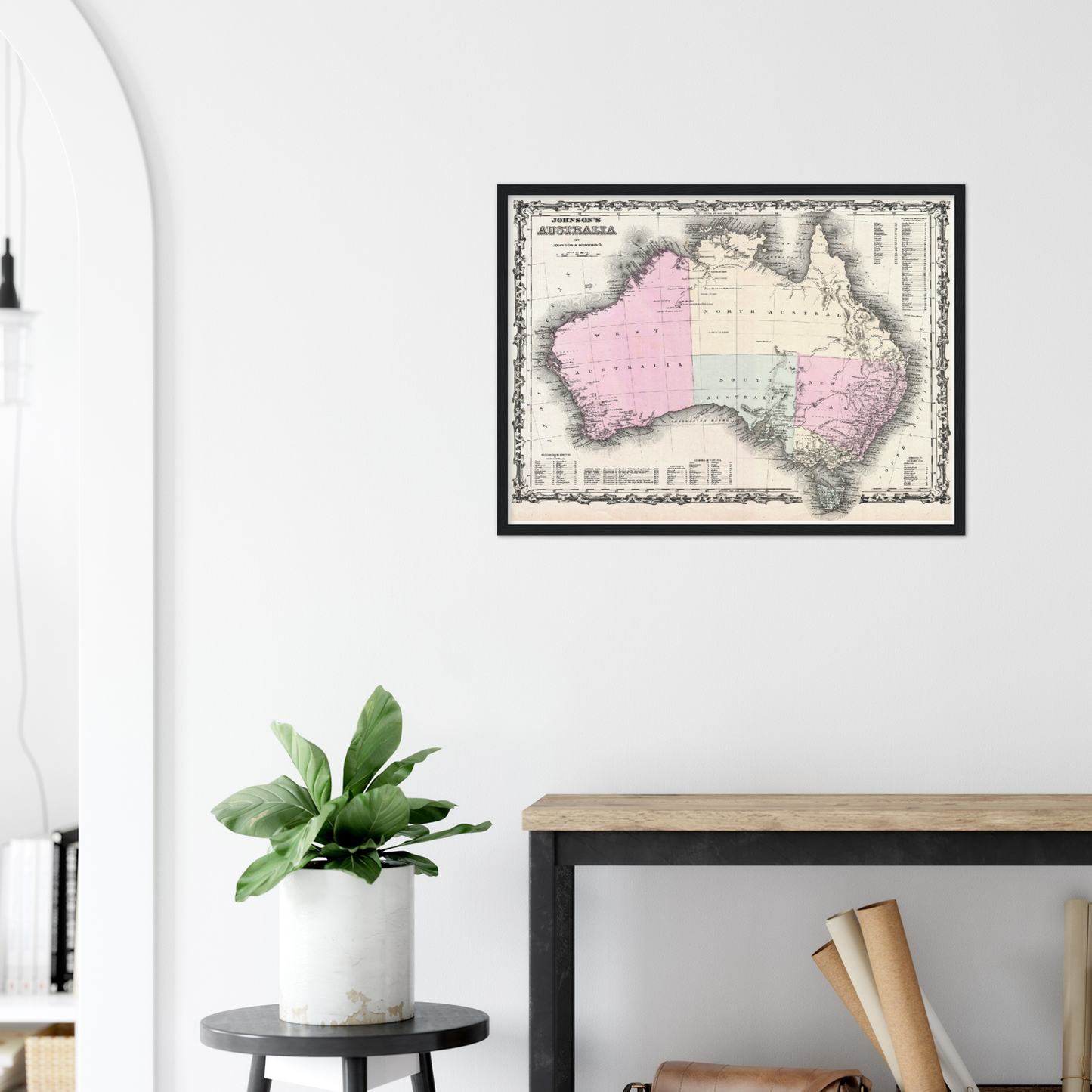 Historische Landkarte Australien um 1861