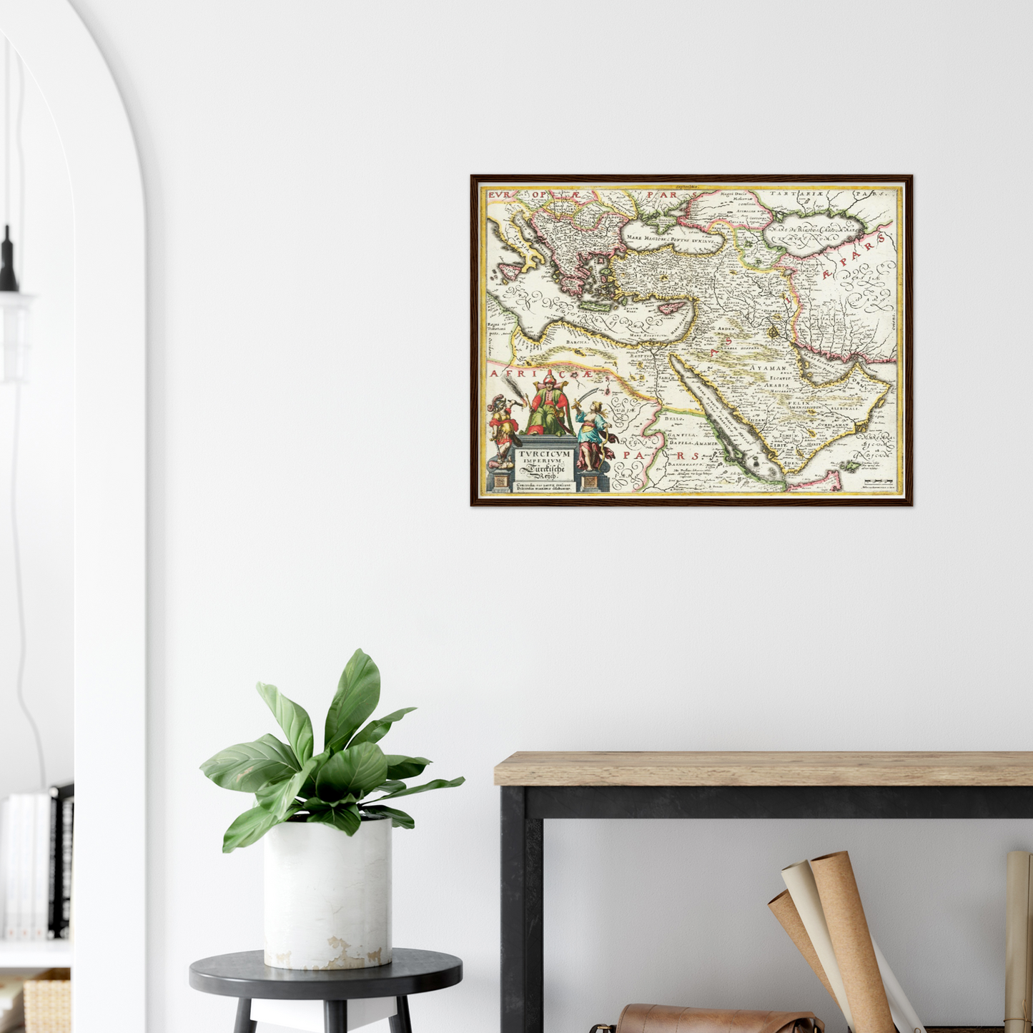 Historische Landkarte Naher Osten um 1636