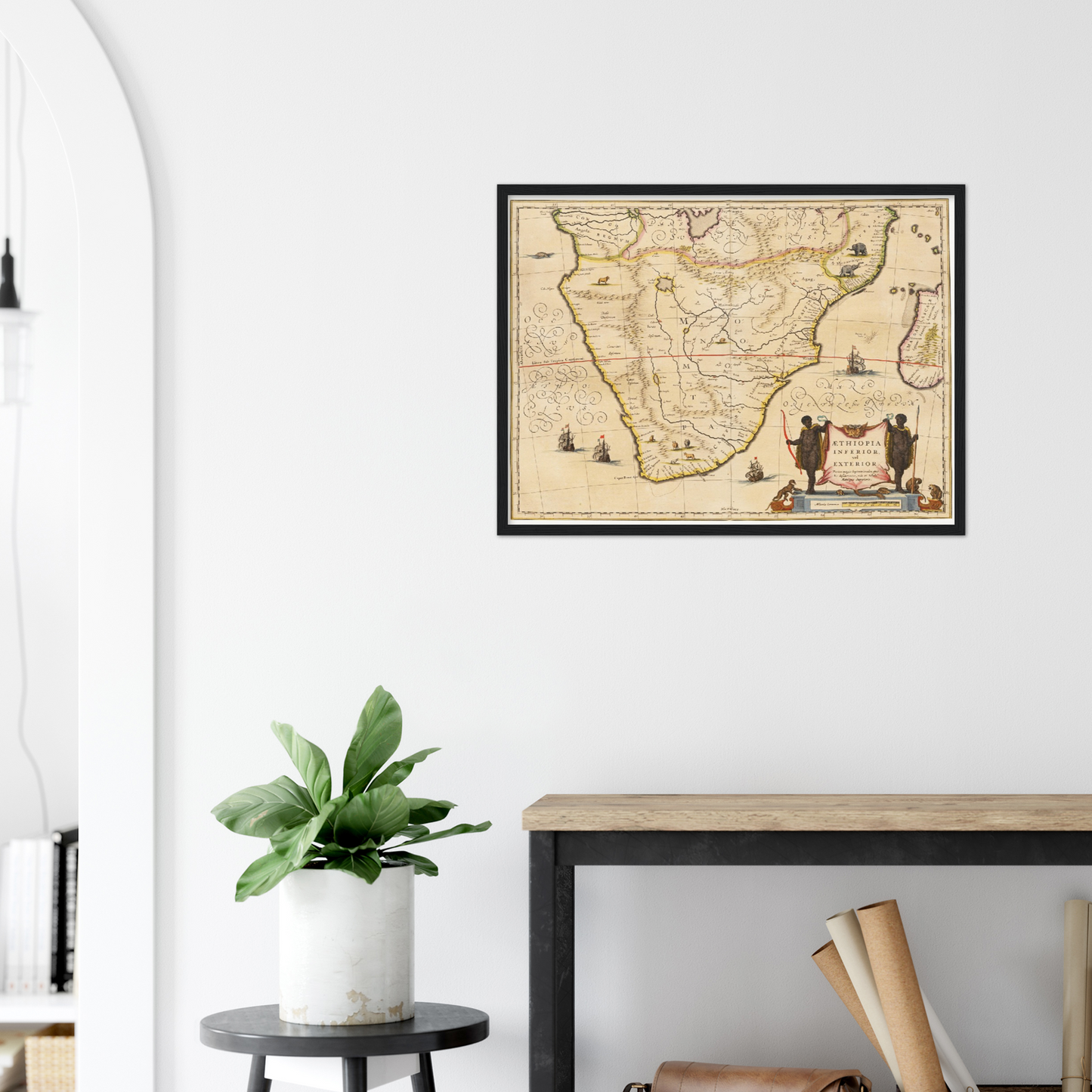 Historische Landkarte Südafrika um 1635