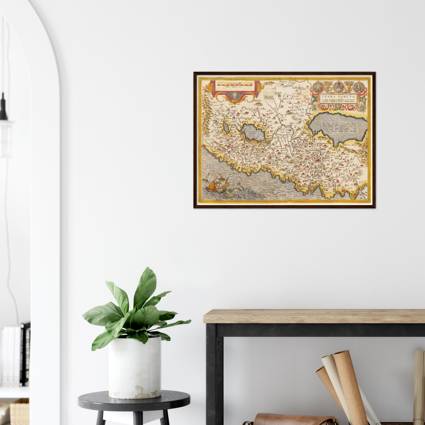 Historische Landkarte Heiliges Land um 1609