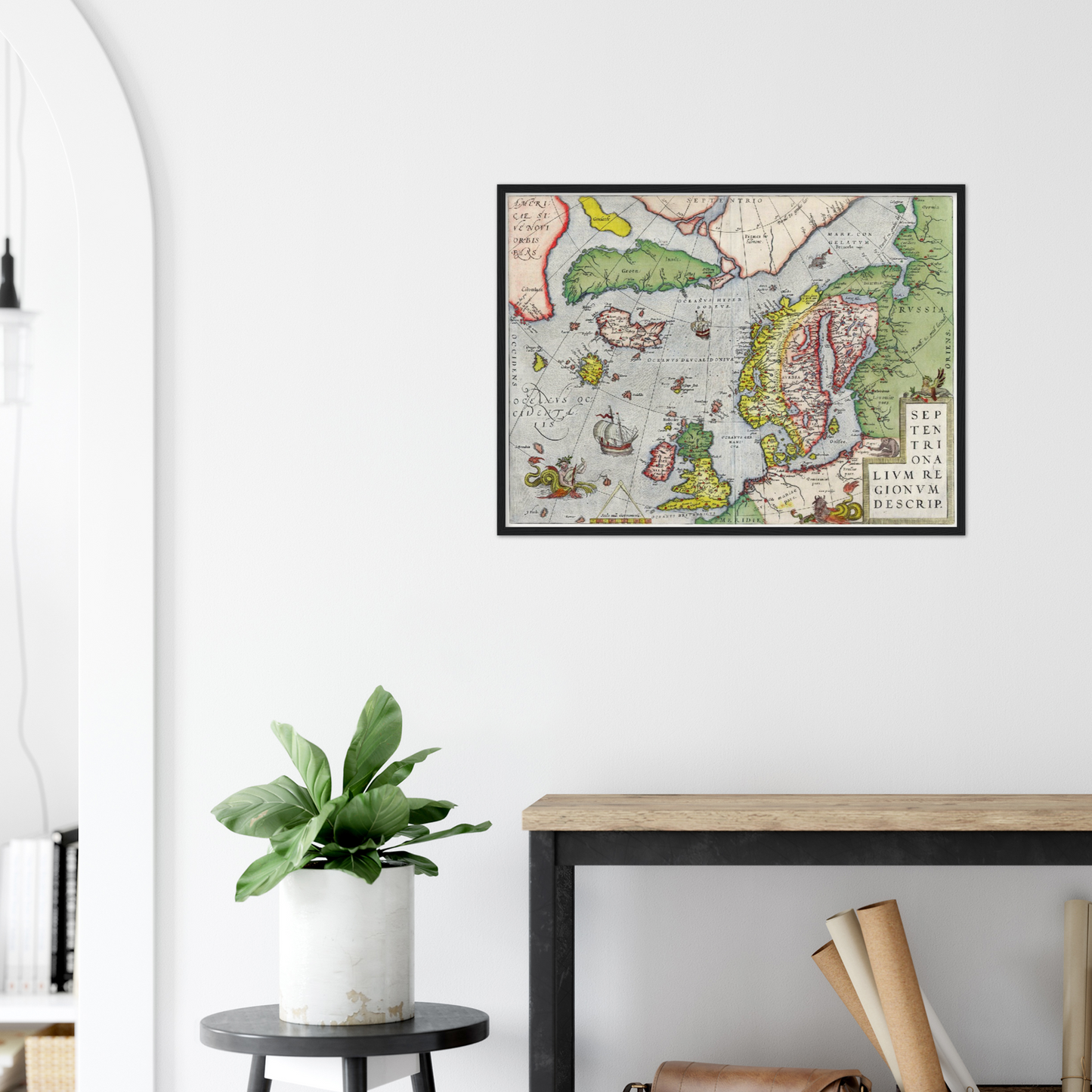 Historische Landkarte Nordeuropa um 1580