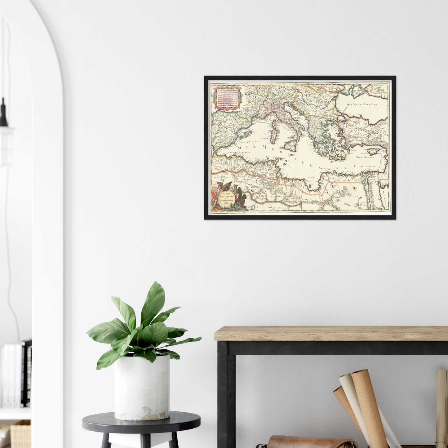 Historische Landkarte Südeuropa um 1700
