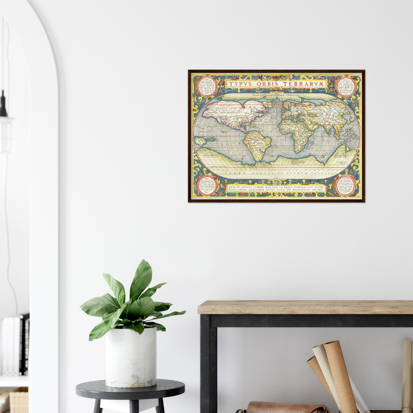 Historische Weltkarte um 1570