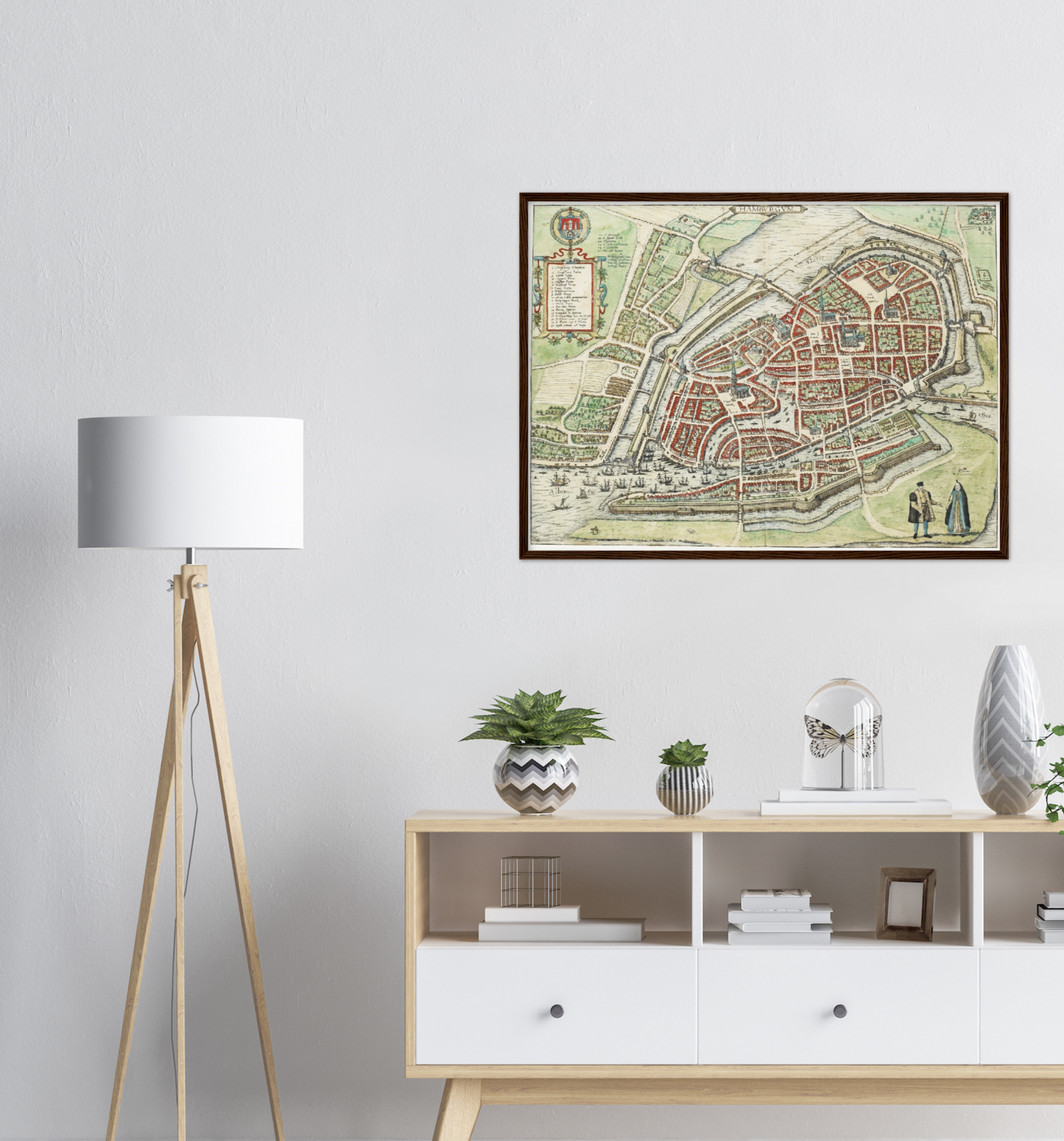 Historischer Stadtplan Hamburg um 1588