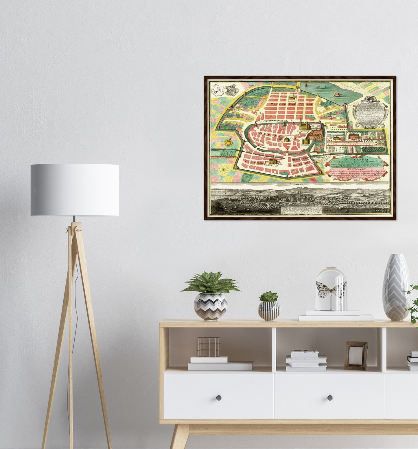 Historische Stadtansicht Stuttgart um 1750