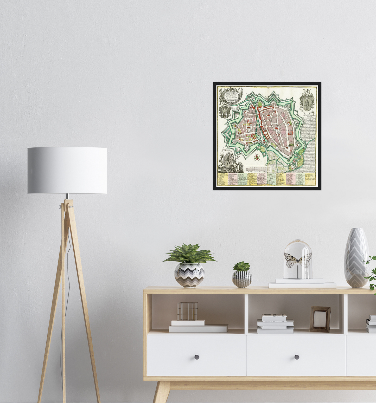 Historischer Stadtplan Hannover um 1735