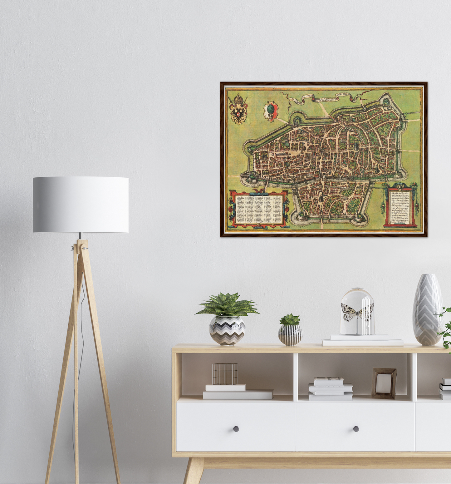 Historischer Stadtplan Augsburg um 1572