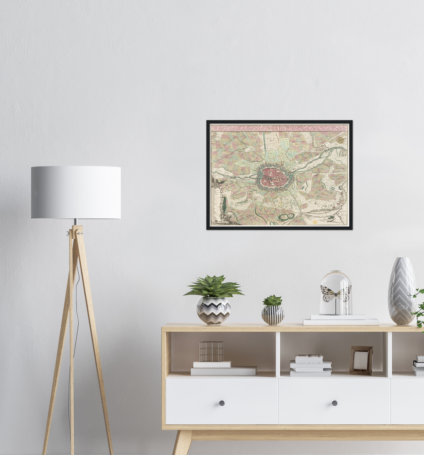 Historischer Stadtplan Braunschweig um 1750