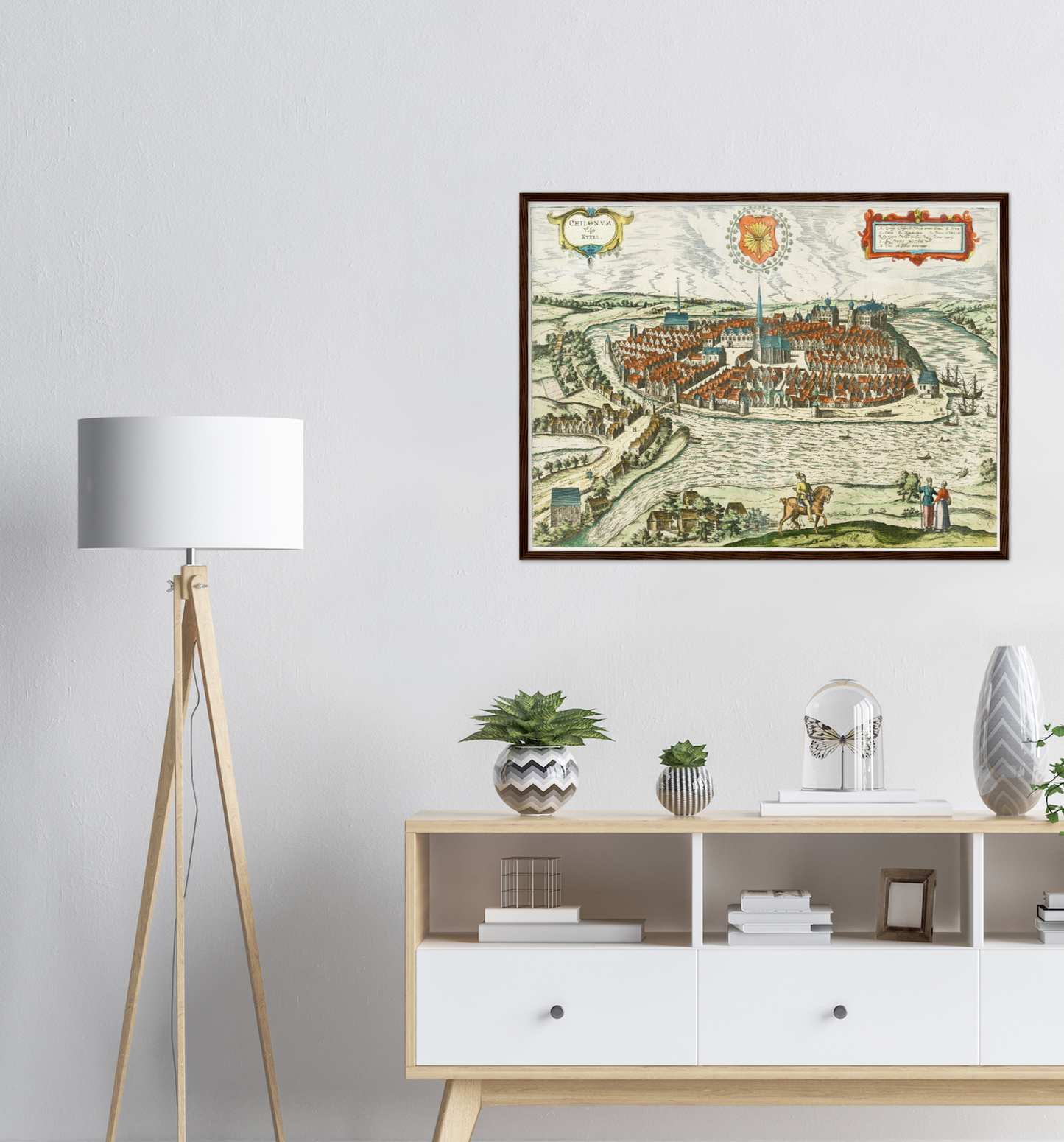 Historische Stadtansicht Kiel um 1612