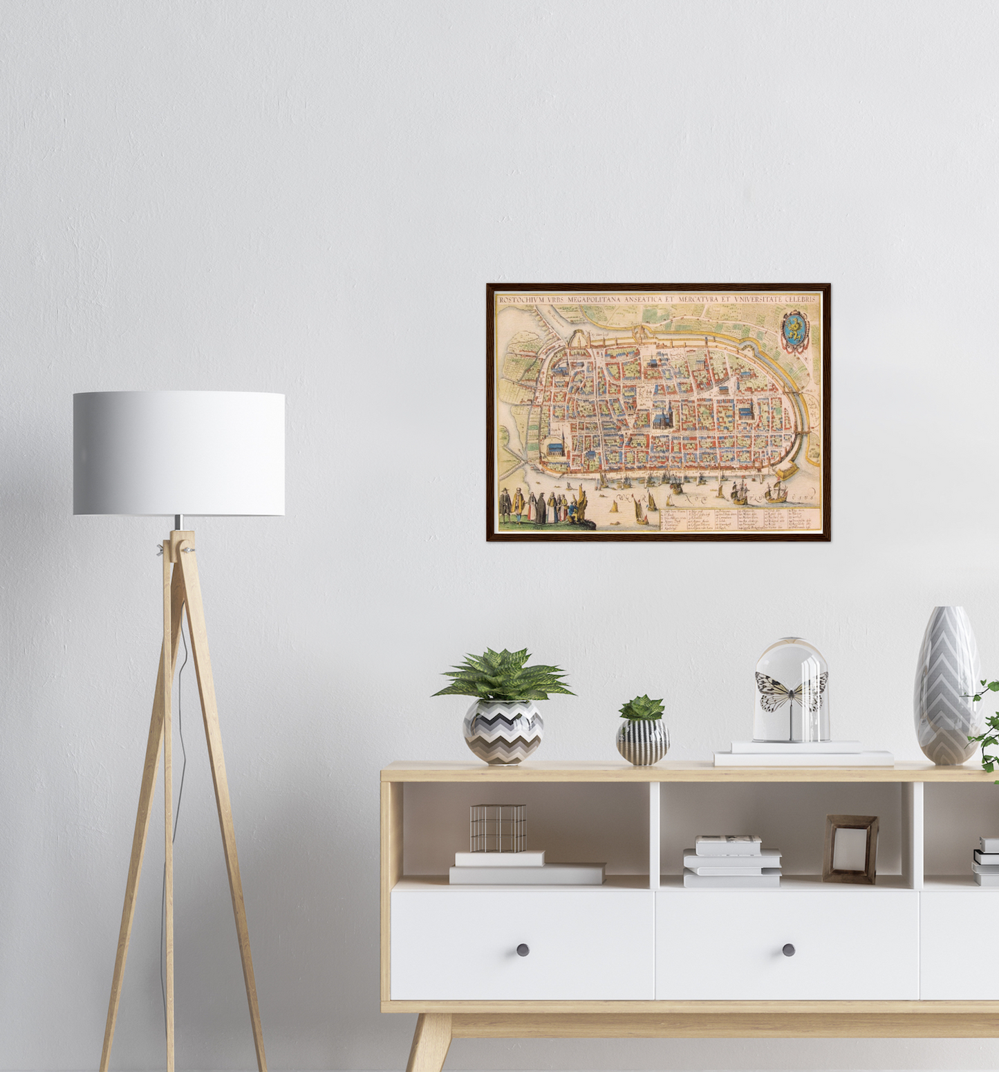 Historischer Stadtplan Rostock um 1625