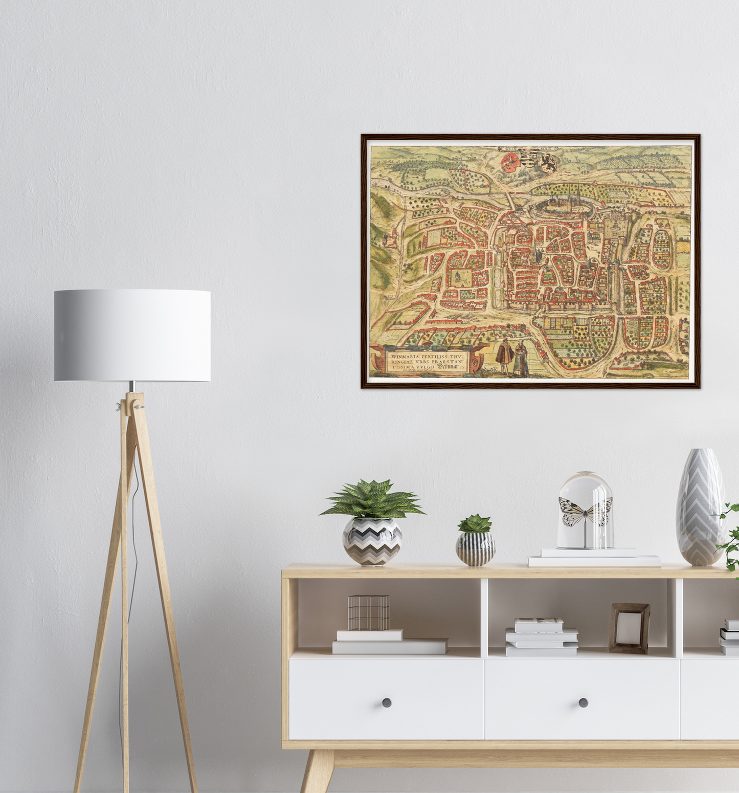 Historische Stadtansicht Weimar um 1582