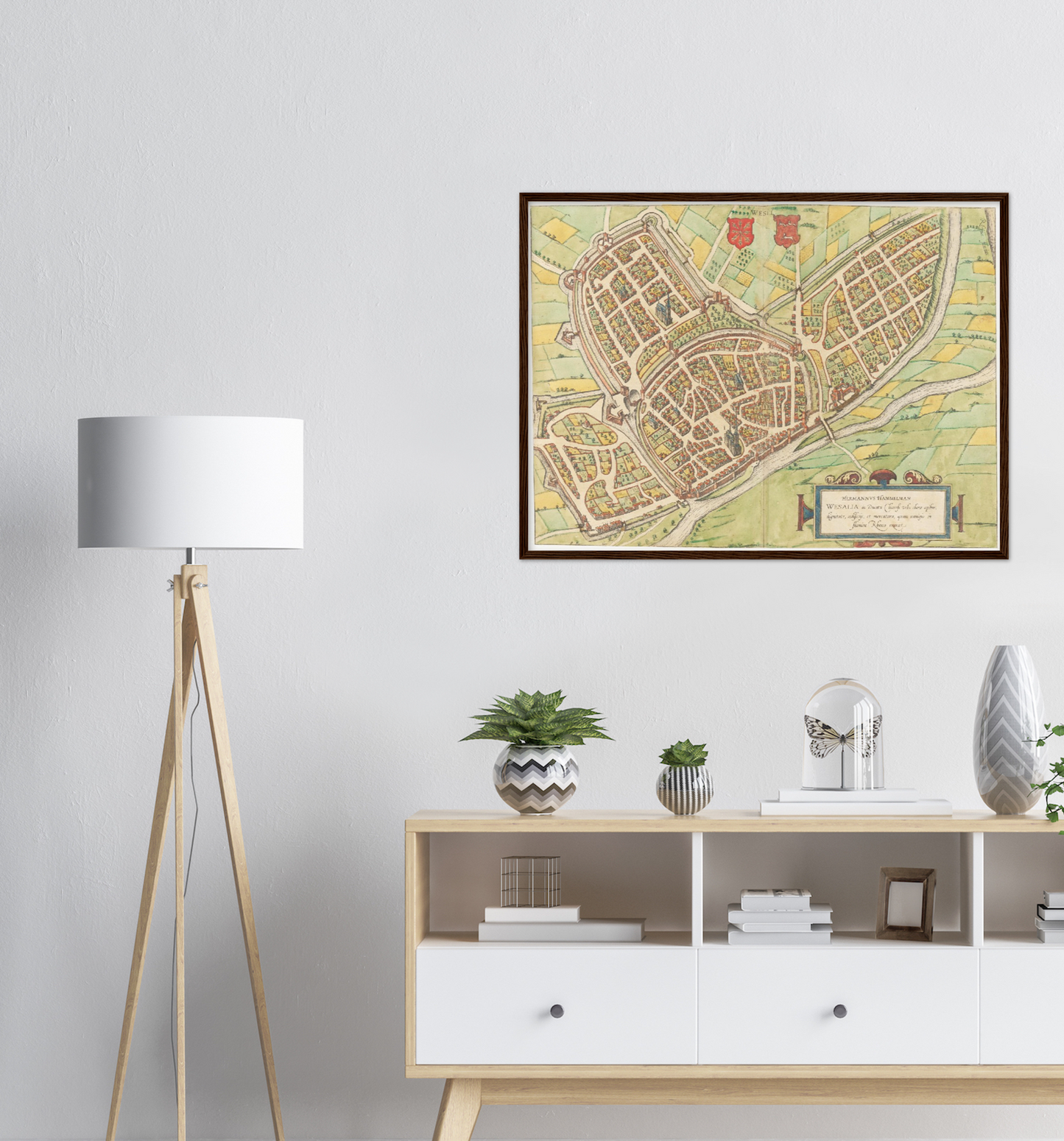 Historischer Stadtplan Wesel um 1592