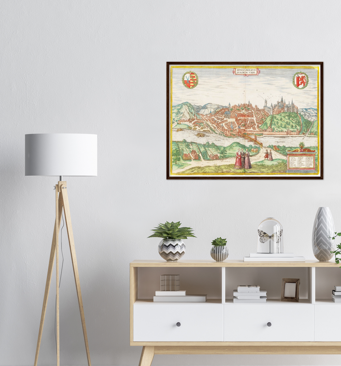 Historische Stadtansicht Meißen um 1575