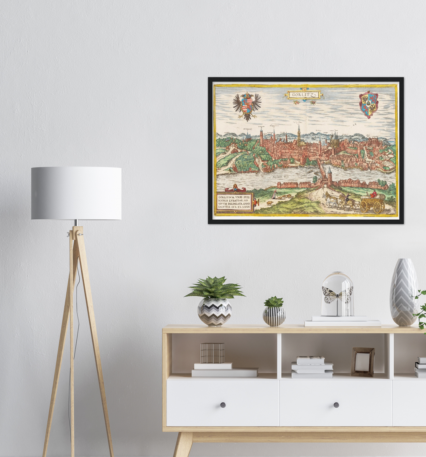 Historische Stadtansicht Görlitz um 1592