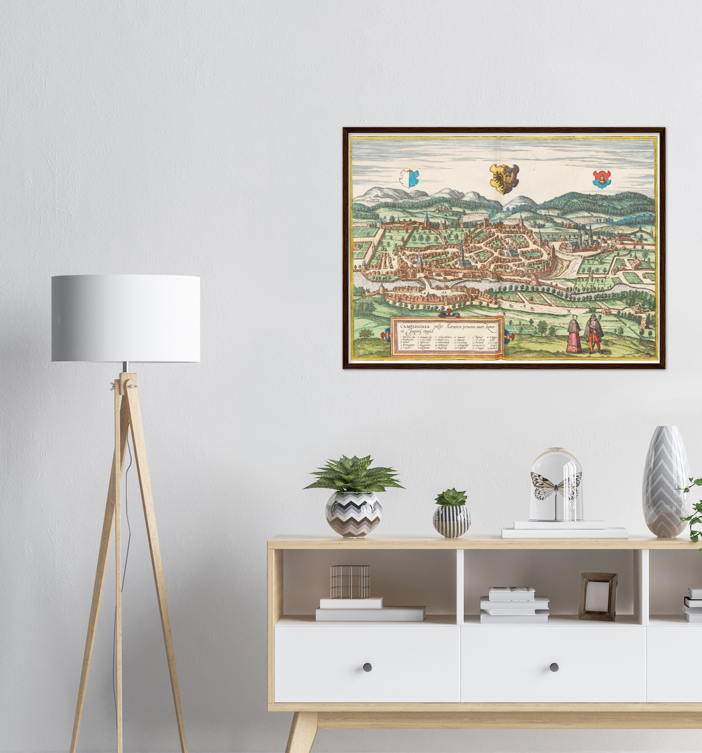 Historische Stadtansicht Kempten um 1575