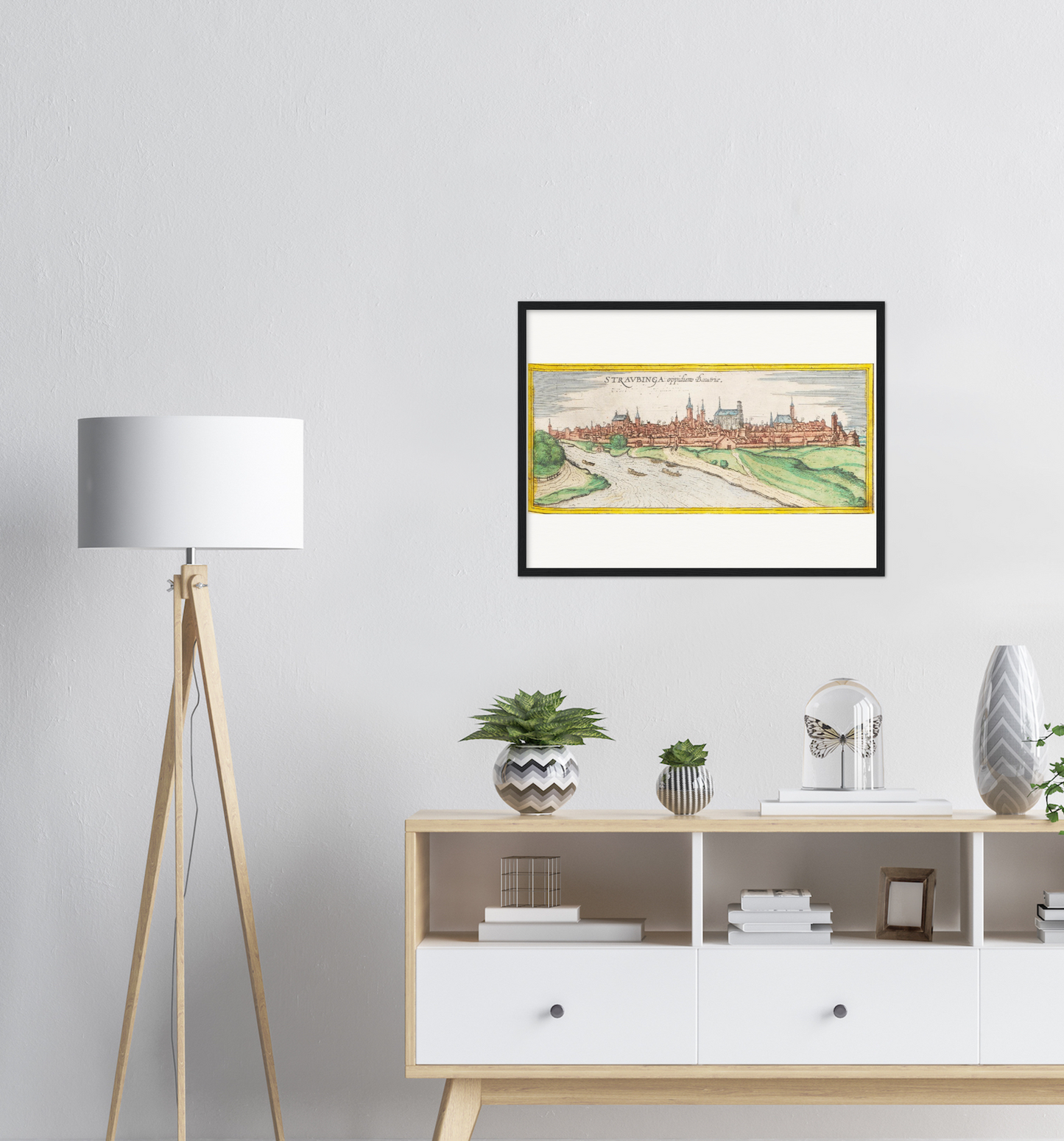 Historische Stadtansicht Straubing um 1570