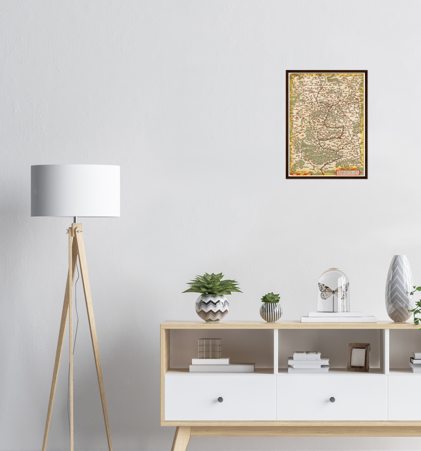 Historische Landkarte Franken um 1609