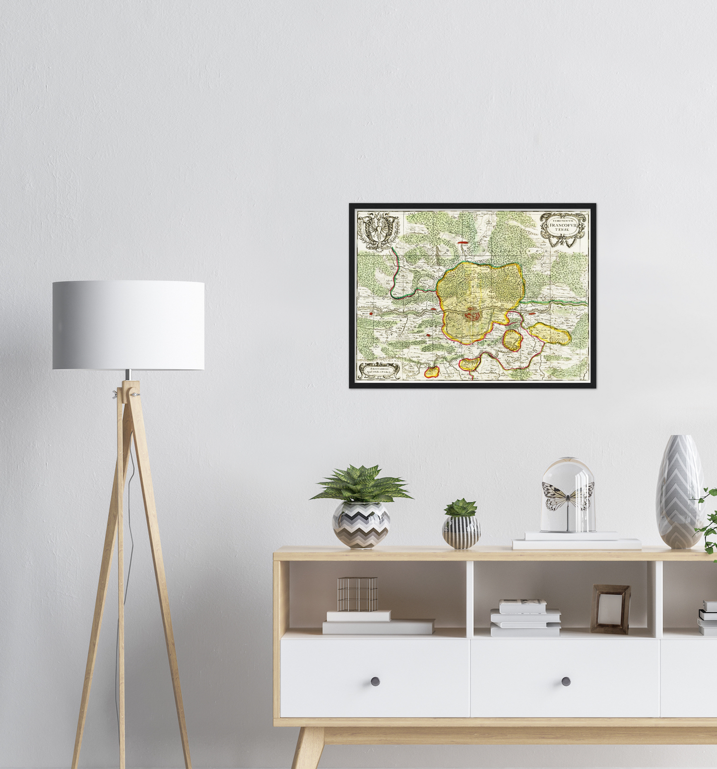 Historische Landkarte Frankfurt um 1700