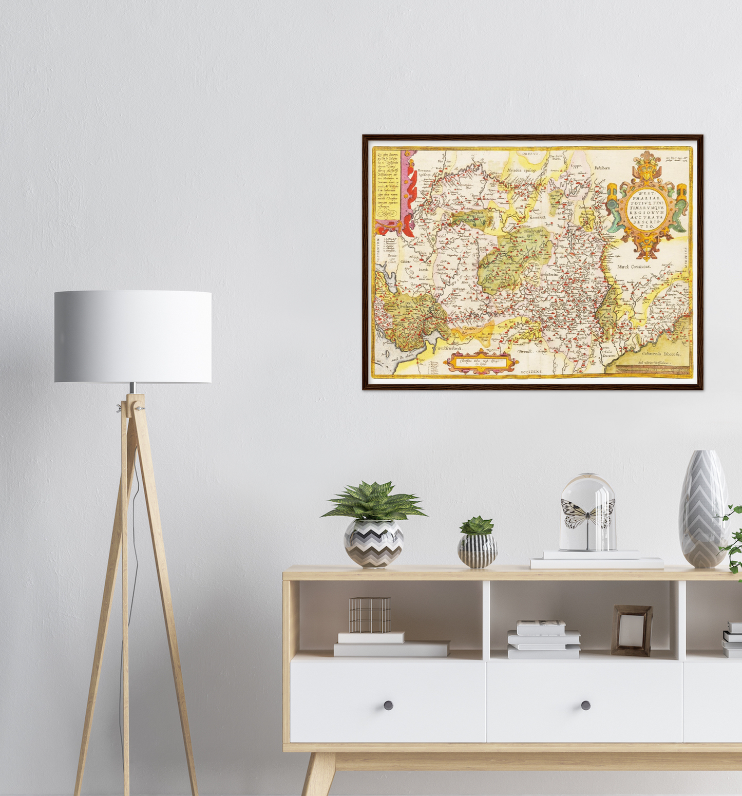 Historische Landkarte Westfalen um 1609