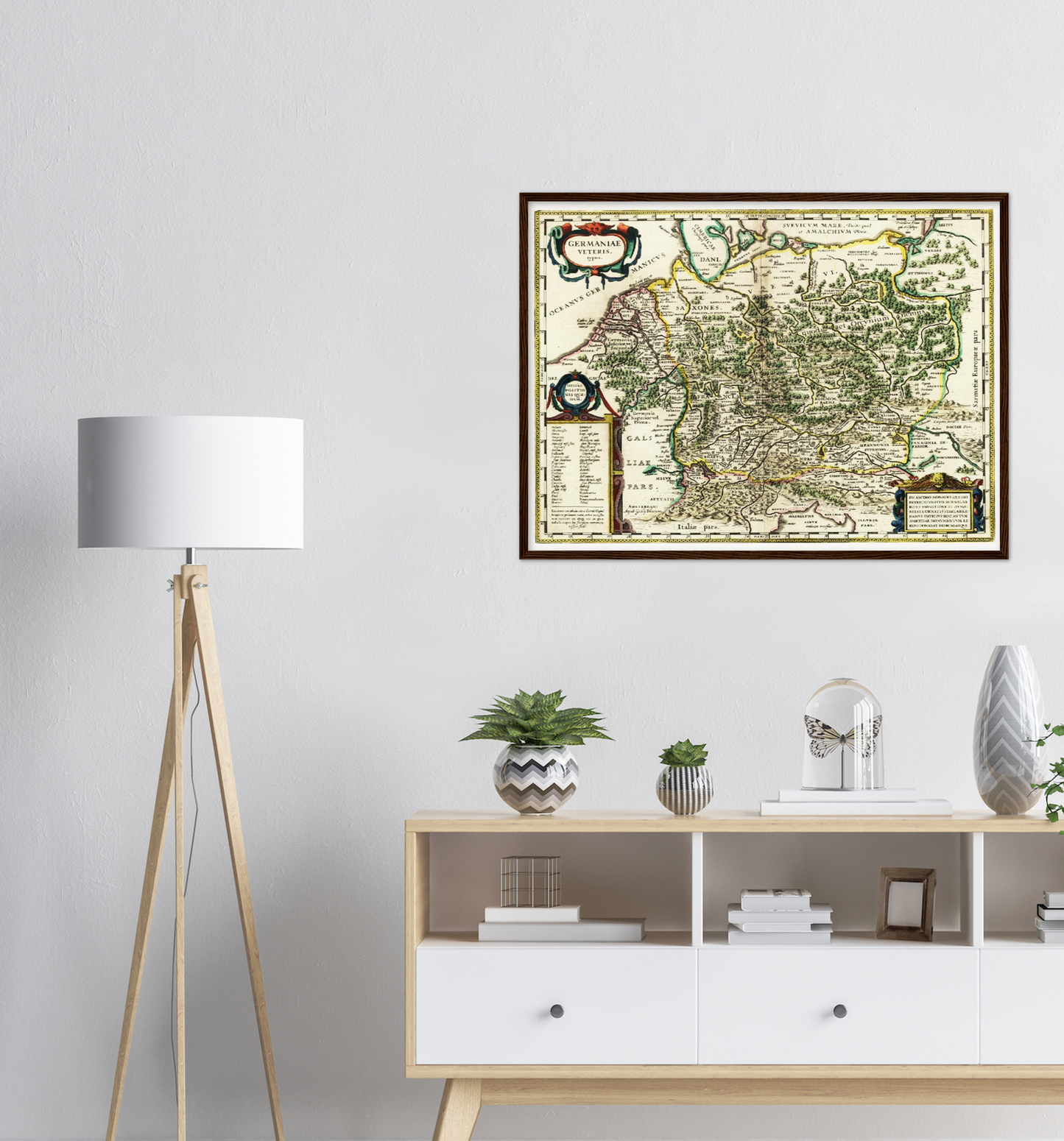 Historische Landkarte Historisches Germanien um 1647