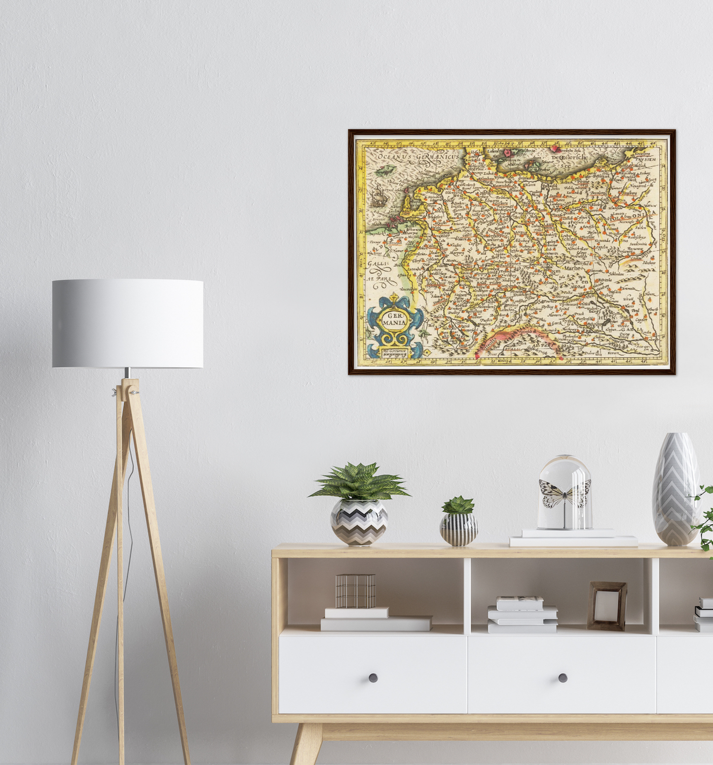 Historische Landkarte von Deutschland um 1609