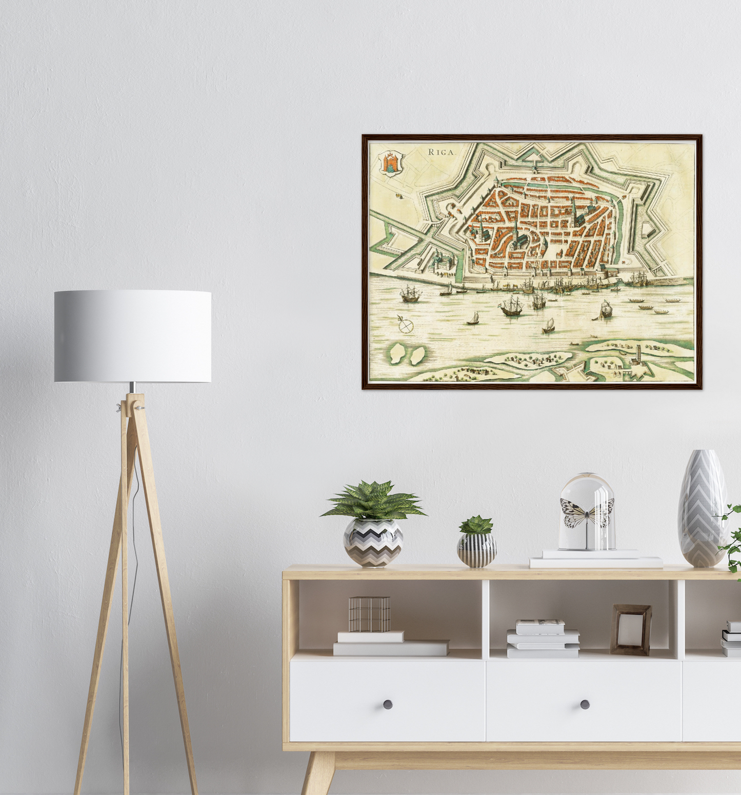 Historischer Stadtplan Riga um 1612